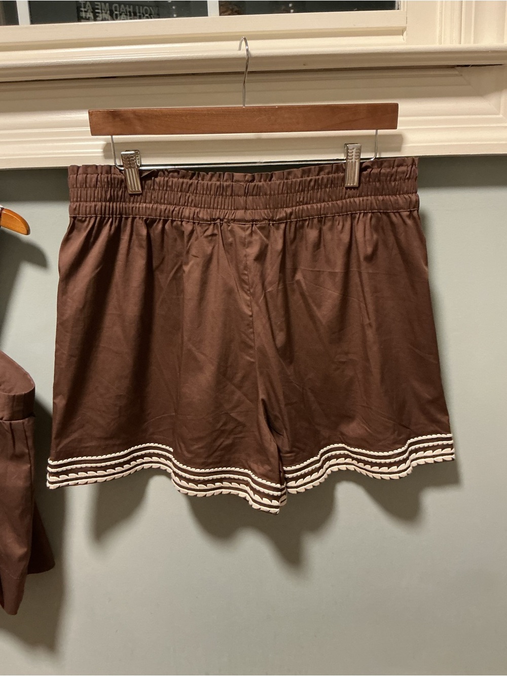 Caroline Constas Brown w/Embroidered Trim 2-Piece Shorts & Tank Set, Large NWT - Picture 5 of 16